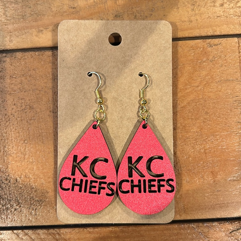 Kansas City Chiefs earrings. NWT!